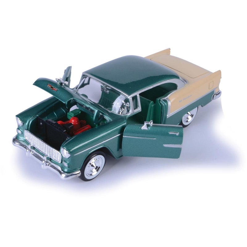 Motor Max 1955 Chevy Bel Air, Green - Motormax 73229 - 1/24 scale Diecast Model Toy Car for unisex-children - Image 5